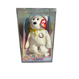 Ty Color Me‎ Beanie **Teddy Bear** Yellow Ribbon (Original Complete Kit) 2002